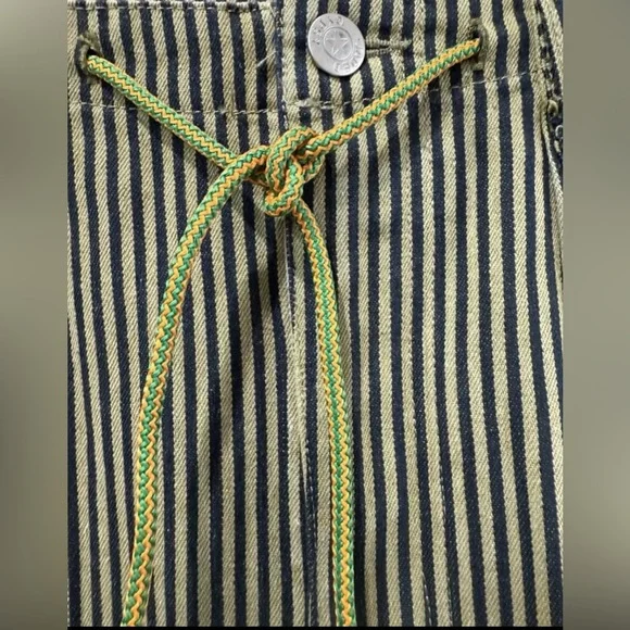 Jaded Gypsy Olivia Striped Harem Drop Crotch Shorts BoHo Green ~ Size L/XL ~ NWT - Picture 8 of 15